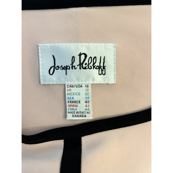 Joseph Ribkoff colour block tunic dress US size 10 Pink Black Mid Length *flaw - Picture 2 of 6